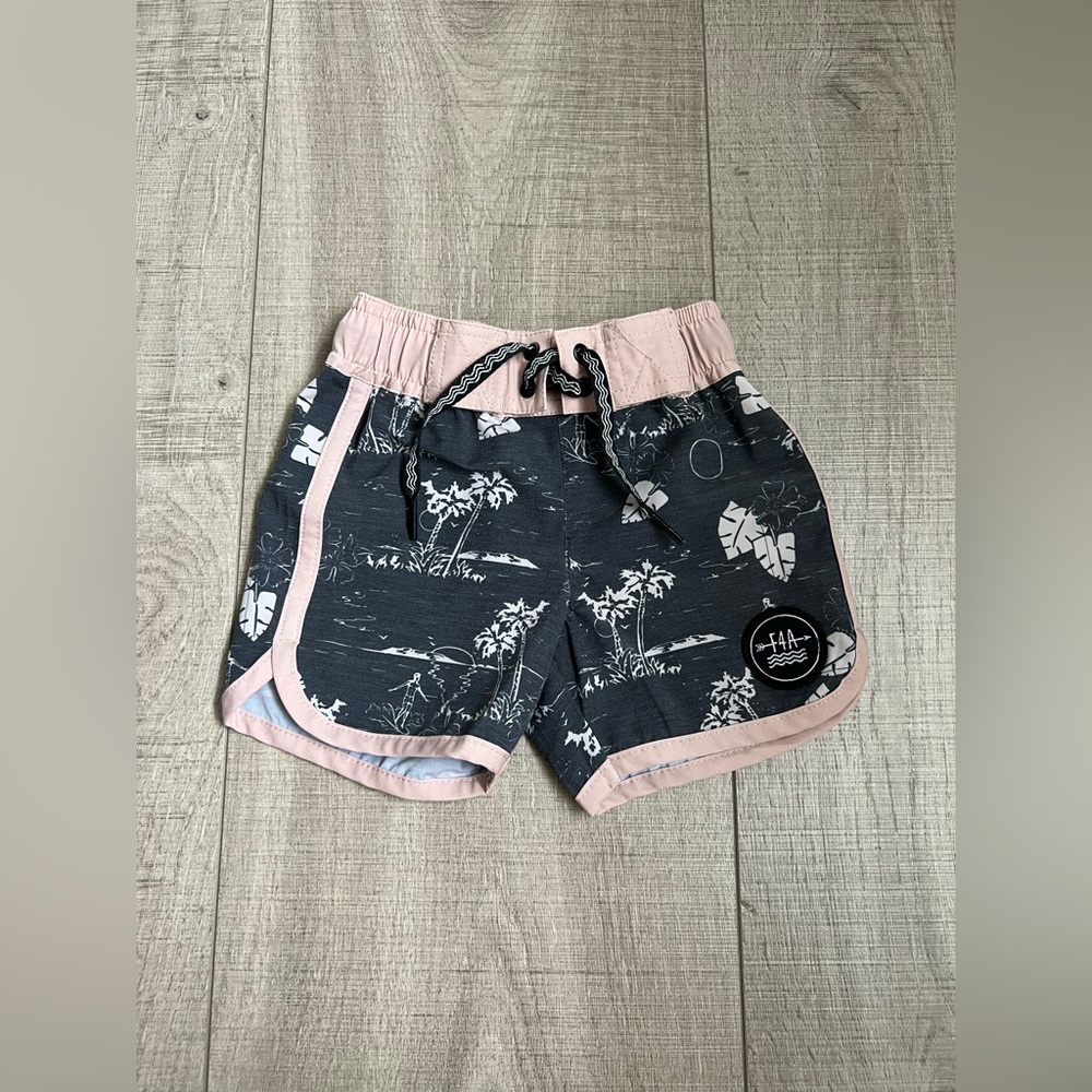 Feather 4 Arrow Swim Trunks with Tropical Print 6-12 Months